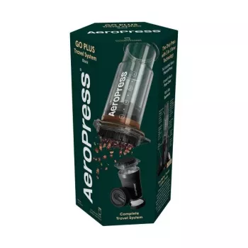 AeroPress Go Plus Travel Coffee Press with Insulated Mug - Black