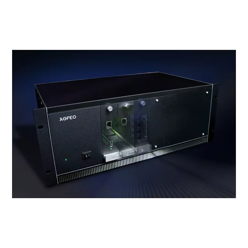 AGFEO ES 730 IT IP Communication System (PBX) – 100 Subscribers, 100 SIP Trunks, 30 VoIP Calls, Gigabit Ethernet, USB, Firewall, VPN, UC-Suite, CTI, Web GUI
