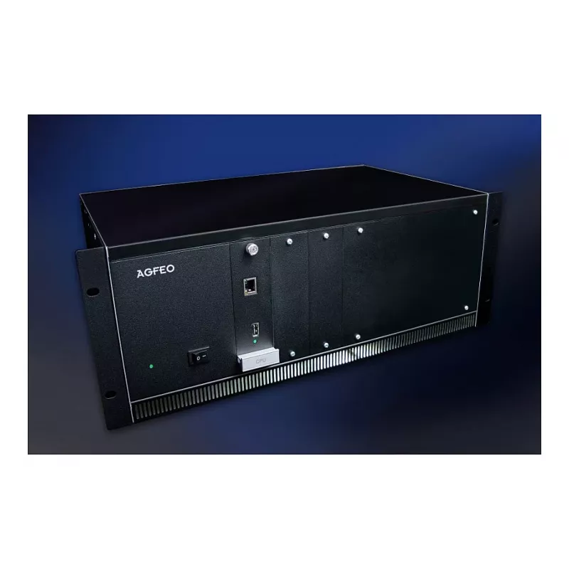 AGFEO ES 730 IT IP Communication System (PBX) – 100 Subscribers, 100 SIP Trunks, 30 VoIP Calls, Gigabit Ethernet, USB, Firewall, VPN, UC-Suite, CTI, Web GUI