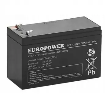AGM Battery EUROPOWER EV Series 12V 8Ah/C10 (Lifespan 6-9 Years) T1