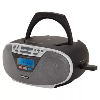 Aiwa BBTU-400SL Portable Stereo System CD/FM RDS/USB/Bluetooth Silver MP3 Playback