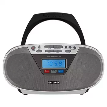 Aiwa BBTU-400SL Portable Stereo System CD/FM RDS/USB/Bluetooth Silver MP3 Playback
