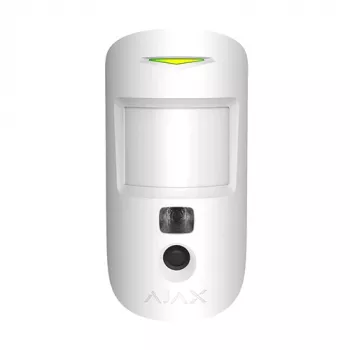 AJAX MotionCam Indoor White PIR Motion Detector with Camera