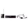 AKG WMS45 Sports Set Wireless Microphone System with C544 L Headset, UHF BD U2 Band (614-630 MHz), Bodypack Transmitter, Stationary Receiver, 30m Range