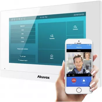 Akuvox C313W White Video Door Phone Monitor with Logo