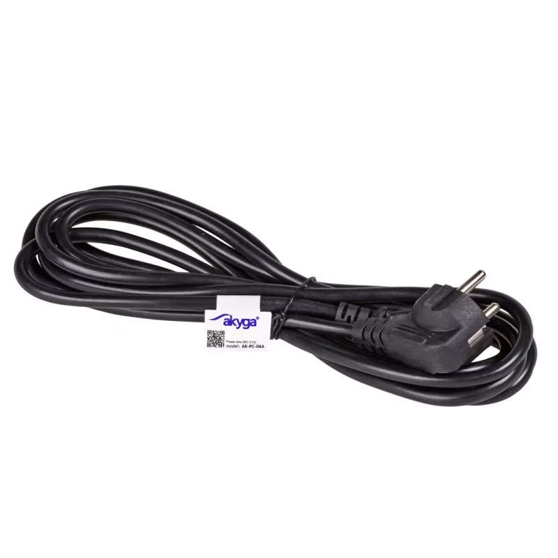 Akyga AK-PC-06A Power Cable 3m CEE 7/7 to IEC C13 Black