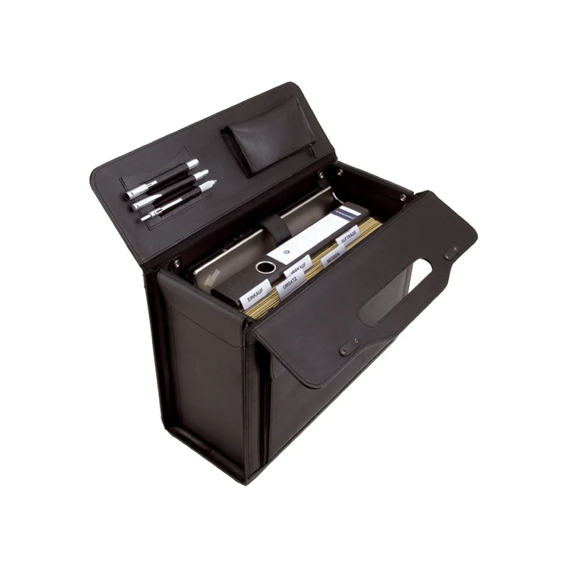 Jüscha Ancona courier bag 45042, black leather