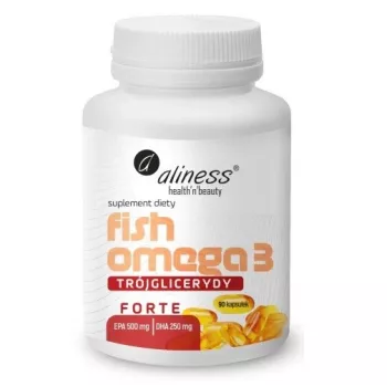 Aliness Fish Omega 3 FORTE Triglycerides 500/250 mg, 90 Softgel Capsules
