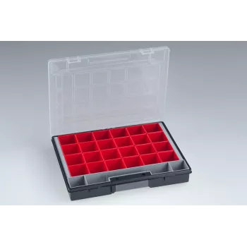 Allit EuroPlus Flex 37-25 Small Parts Organizer with 18 Removable Inserts, Black 56652
