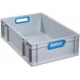 allit ProfiPlus EuroBox 632 Storage Box, 77 L, Grey/Blue, Stackable, Open Handles 456775