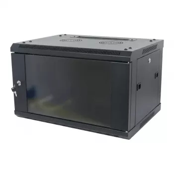 ALLNET 19 inch Wall-Mount Enclosure 12U 1-Piece Depth 450mm Black Disassembled Flat Pack SMA Series