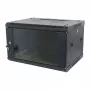 ALLNET 19 inch Wall-Mount Enclosure 12U 1-Piece Depth 450mm Black Disassembled Flat Pack SMA Series