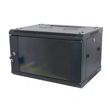 ALLNET 19 inch Wall Mount Enclosure 15U 1-Piece 600mm Depth Black Flat Pack SMA Series