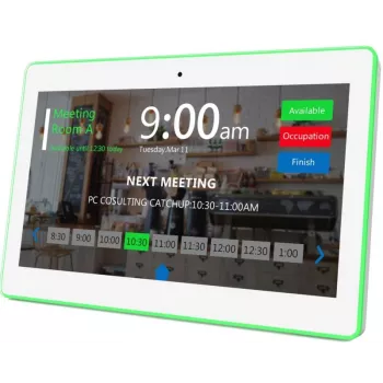 ALLNET MeetTwo-130W 13 inch Meeting Room RGB LED Tablet Android 16 NFC/RFID White