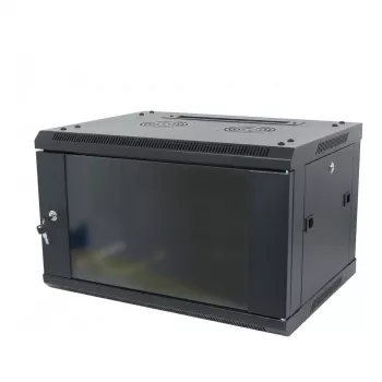 ALLNET SMA-Series 19 inch Wall-Mount Enclosure 9U 1-Part 600mm Depth Black Flat Pack