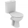 Alpha Close Coupled Toilet with Dual Flush Cistern, White, 370x640x765 mm