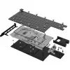 Alphacool 13725 CPU Water Block with Backplate - Nickel-Plated Copper, Acrylic Top, G1/4 inch, Intel LGA 115x/1200/1700/2011/2066, AMD AM4