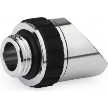 Alphacool Apex Grip 45° Rotatable Adapter G1/4 Male to Female - Chrome 14890