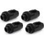 Alphacool Apex Grip 90° Rotary Adapter G1/4 Male to Female, Black, 4-Pack 14932