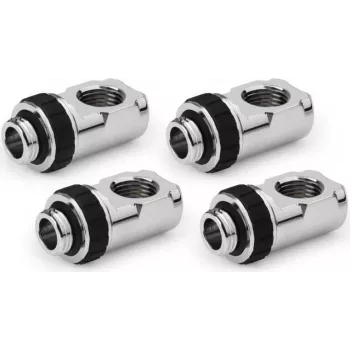 Alphacool Apex Grip 90° Swivel Adapter G1/4 Male to Female, Chrome, 4-Pack (14933)