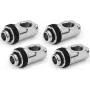Alphacool Apex Grip 90° Swivel Adapter G1/4 Male to Female, Chrome, 4-Pack (14933)