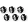 Alphacool Apex Grip Compression Fitting 13/10mm G1/4 Chrome - 6 Pack 14921