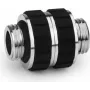 Alphacool Apex Grip Double Nipple Adapter G1/4 Male to Male Rotatable Chrome 14918
