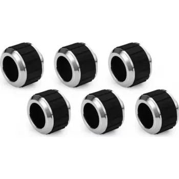 Alphacool Apex Grip HardTube 16mm G1/4 Chrome Compression Fitting Set, 6-Pack 14930