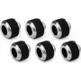 Alphacool Apex Grip HardTube Compression Fitting 13mm G1/4 Chrome - 6 Pack 14927