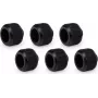 Alphacool Apex Grip HardTube Compression Fitting 16mm OD G1/4 Thread Black 6-Pack (14929)