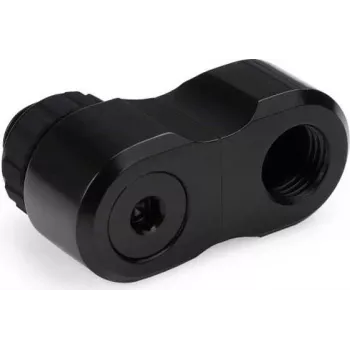 Alphacool Apex Grip Offset Adapter 27mm Dual 90° G1/4 Male to Female Swivel Black 14814