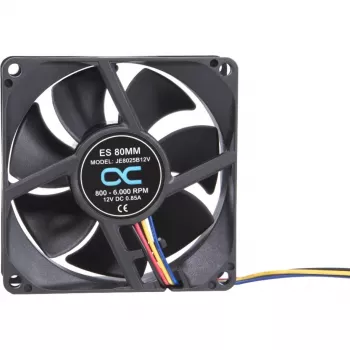 Alphacool ES 80mm 800-6000 RPM Fan 80x80x25mm (Black, Two Ball Bearing, PWM, 80 mm)