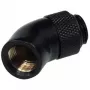 Alphacool HF 45° Rotary Angle Adapter G1/4 Male to G1/4 Female - Deep Black 17051