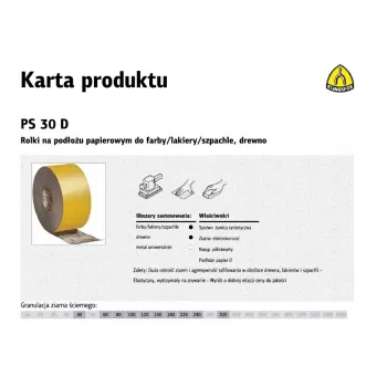 Aluminum Oxide Sanding Paper Roll P40 115mm x 50m PS 30 D