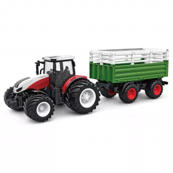 AMEWI RC Tractor with Livestock Trailer 1:24 Scale 4WD 2.4GHz Remote Control Truck (22601)