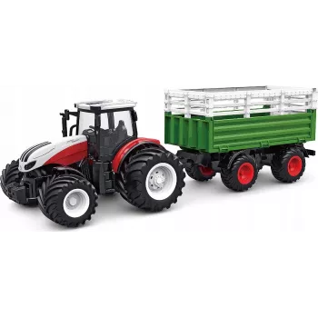 AMEWI RC Tractor with Livestock Trailer 1:24 Scale 4WD 2.4GHz Remote Control Truck (22601)