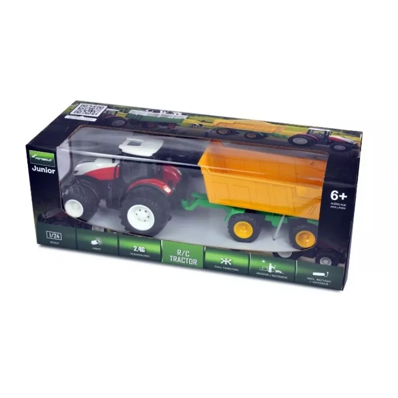 AMEWI RC Tractor with Tilt Hanger 1:24 Scale 2.4GHz 6-Channel Li-Ion 500mAh