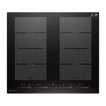 AMZCHEF CE-FS-I74S-FFDD10 4 Zone Induction Cooktop with Touch Control, 7200W, Black