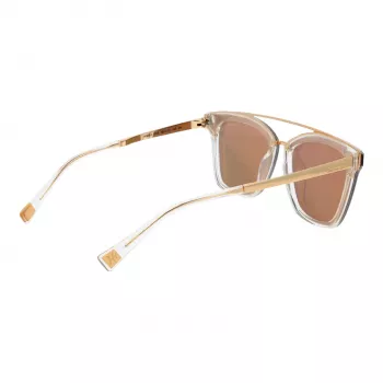 ANA HICKMANN HI9081-66T03 Women's Butterfly Sunglasses Gold Frame Brown Gradient Lens 66mm