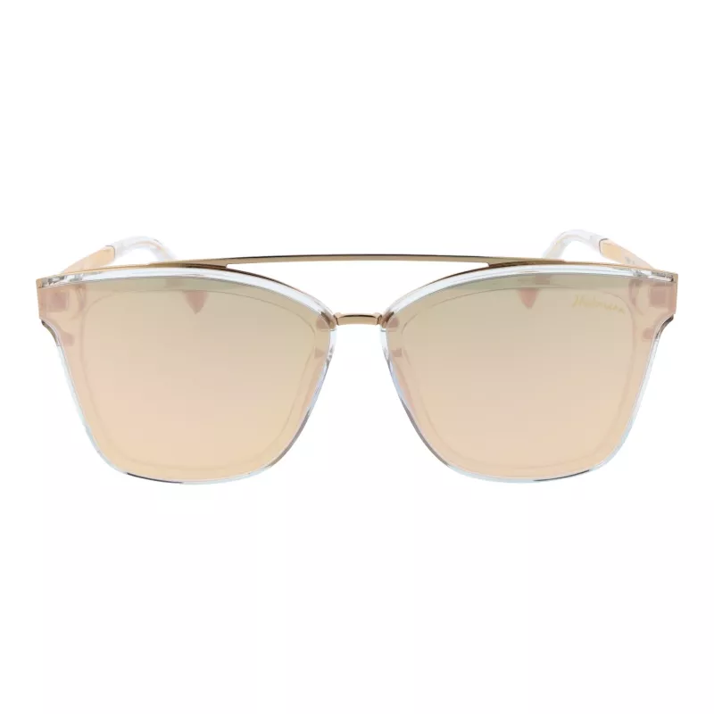 ANA HICKMANN HI9081-66T03 Women's Butterfly Sunglasses Gold Frame Brown Gradient Lens 66mm