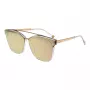 ANA HICKMANN HI9081-66T03 Women's Butterfly Sunglasses Gold Frame Brown Gradient Lens 66mm