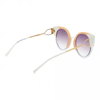 ANA HICKMANN Women's Cat Eye Sunglasses AH3180-52P02 - Havana Acetate Frame with Brown Gradient Lenses - 53/22/145 mm