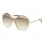 ANA HICKMANN Women's Cat Eye Sunglasses AH3182-13404A Havana Acetate Brown Gradient Lens 56mm