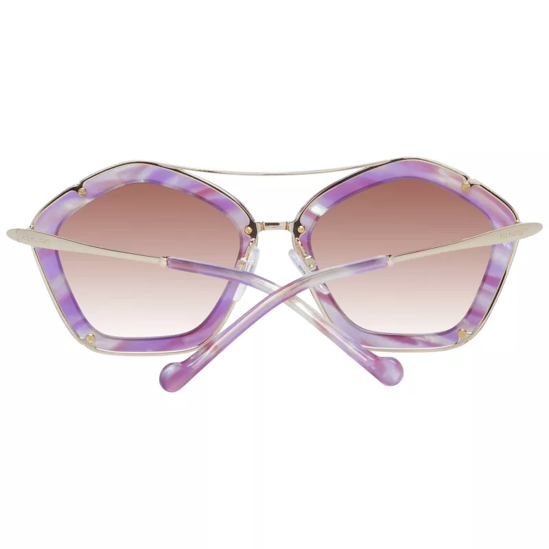ANA HICKMANN Women's Sunglasses AH3165-56G24 Gold Metal Butterfly Frame Brown Gradient Lens 56/20/145 mm