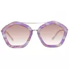 ANA HICKMANN Women's Sunglasses AH3165-56G24 Gold Metal Butterfly Frame Brown Gradient Lens 56/20/145 mm