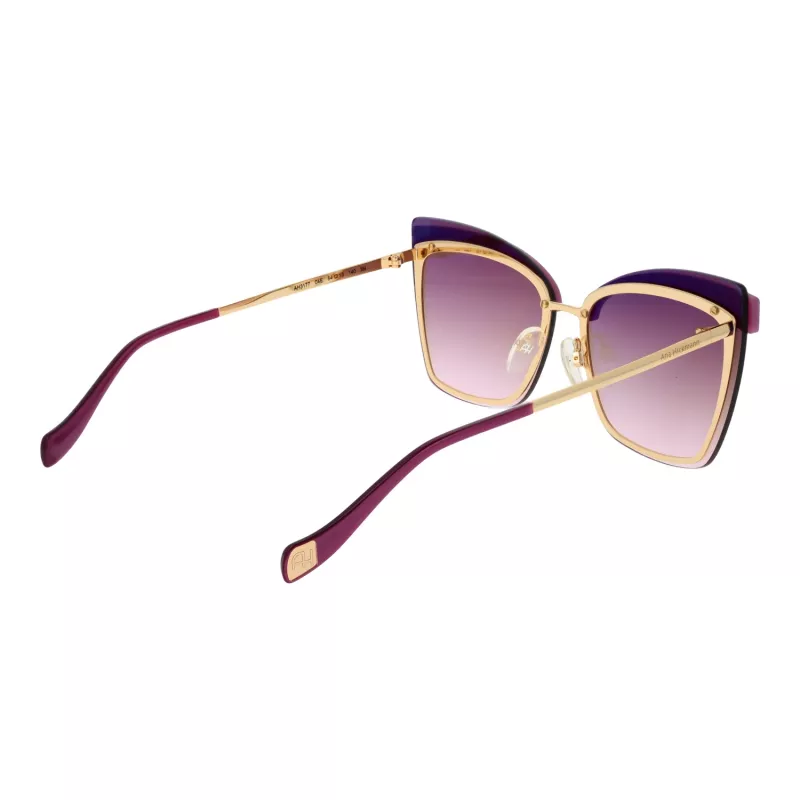 ANA HICKMANN Women's Sunglasses AH3177-6404E Gold Frame Gradient Brown Lens 64mm