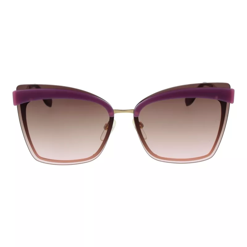 ANA HICKMANN Women's Sunglasses AH3177-6404E Gold Frame Gradient Brown Lens 64mm