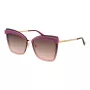ANA HICKMANN Women's Sunglasses AH3177-6404E Gold Frame Gradient Brown Lens 64mm