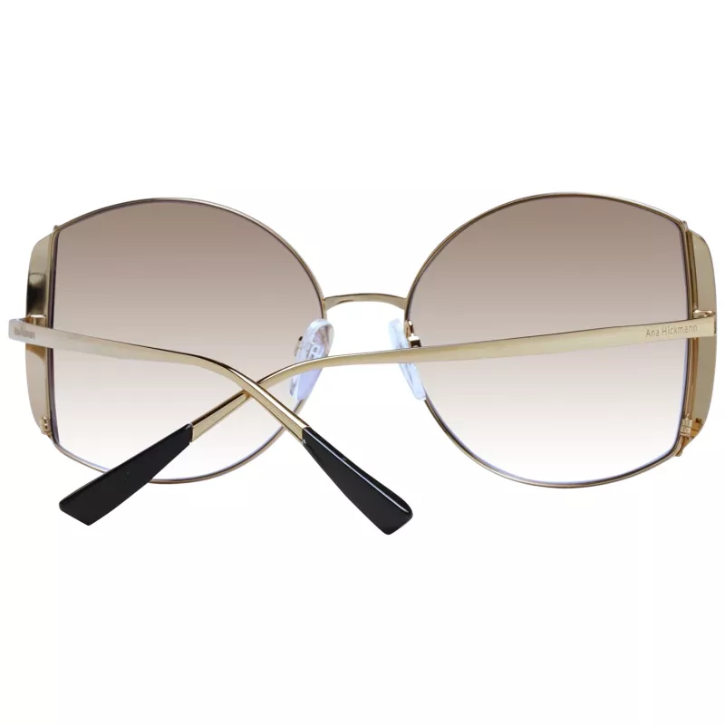 ANA HICKMANN Women's Sunglasses AH3188-5704A Gold/Brown Butterfly Metal Frame UV400