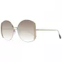 ANA HICKMANN Women's Sunglasses AH3188-5704A Gold/Brown Butterfly Metal Frame UV400